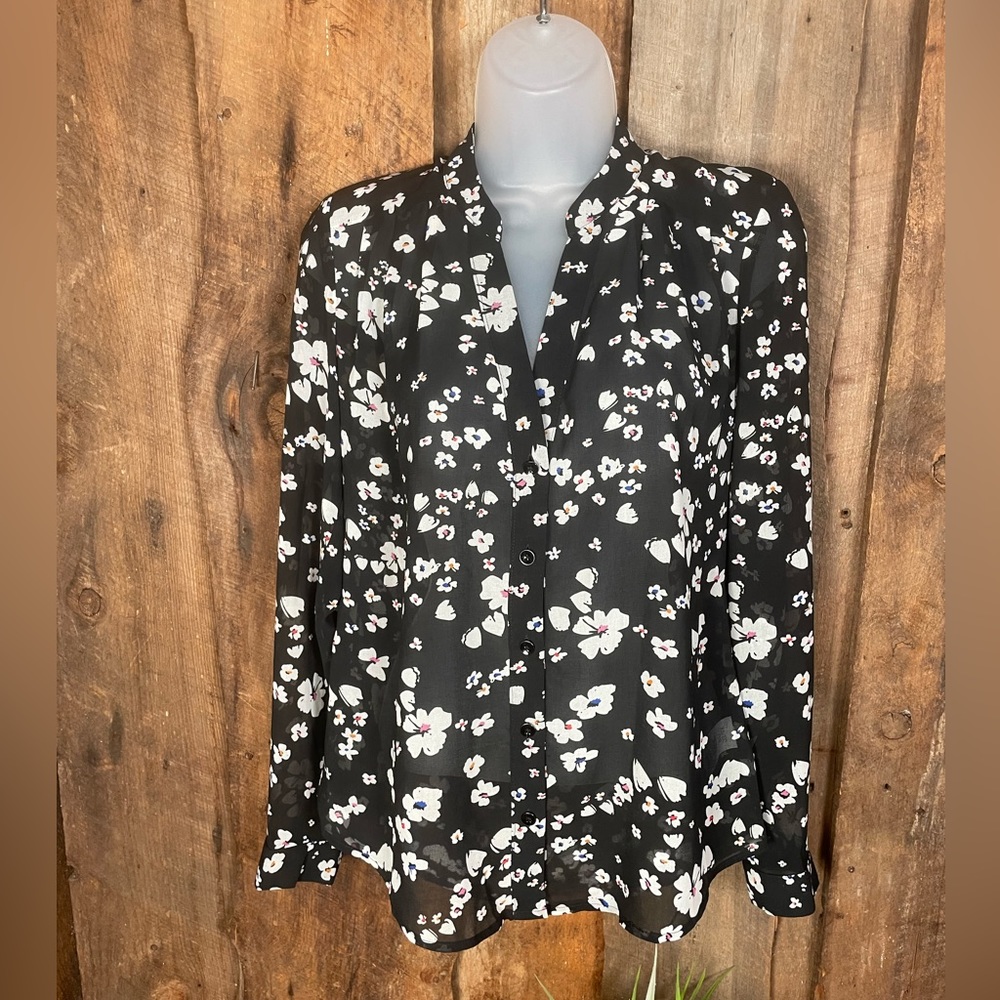 Floral Black Women's Top